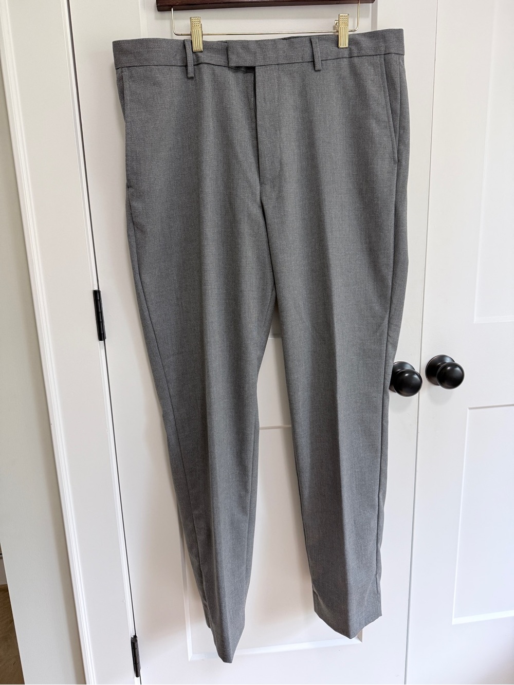 Banana Republic Gray Men's Dress Trousers- Tailored Flat Front